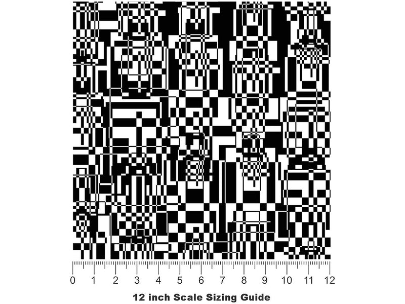 File Corrupt Technology Vinyl Film Pattern Size 12 inch Scale~Rwraps File Corrupt Technology Sizing Chart~3
