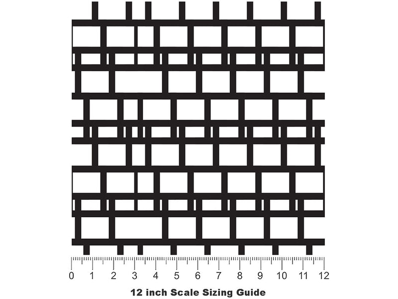 Film Design Mosaic Vinyl Film Pattern Size 12 inch Scale~Rwraps Film Design Mosaic Sizing Chart~2