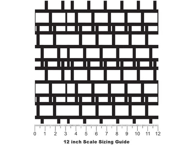 Film Design Mosaic Vinyl Film Pattern Size 12 inch Scale~Rwraps Film Design Mosaic Sizing Chart~2
