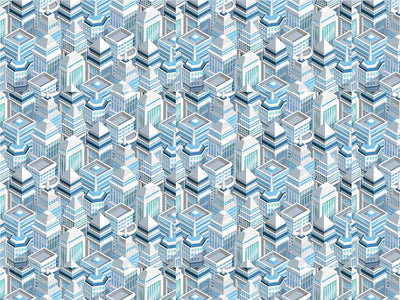 Financial District Cityscape Vinyl Wrap Pattern~Rwraps Series 914 Digitally Printed Vinyl Wrap~0