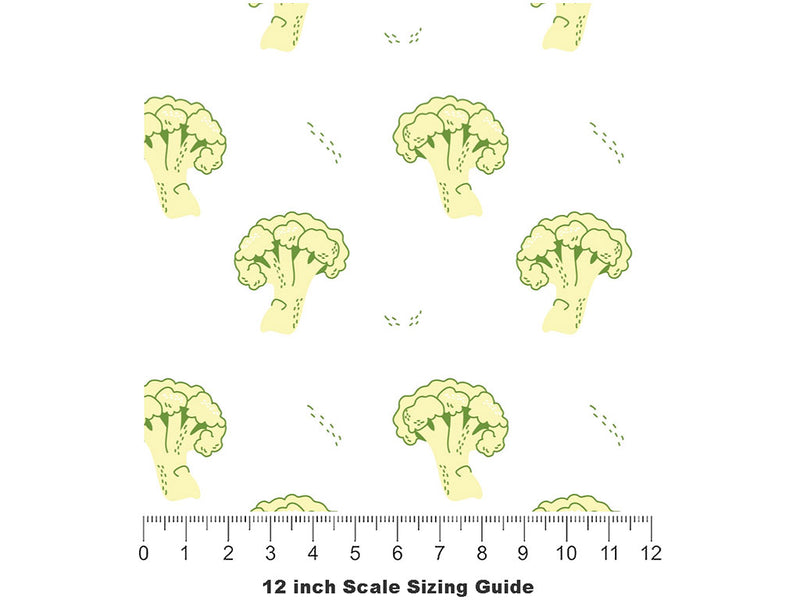 Fine Fioretto Vegetable Vinyl Film Pattern Size 12 inch Scale~Rwraps Fine Fioretto Vegetable Sizing Chart~2