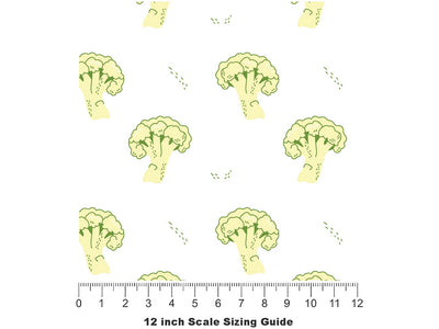 Fine Fioretto Vegetable Vinyl Film Pattern Size 12 inch Scale~Rwraps Fine Fioretto Vegetable Sizing Chart~2