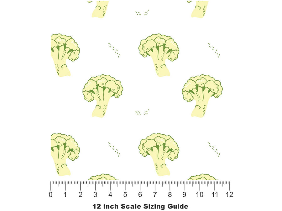 Fine Fioretto Vegetable Vinyl Film Pattern Size 12 inch Scale~Rwraps Fine Fioretto Vegetable Sizing Chart~2