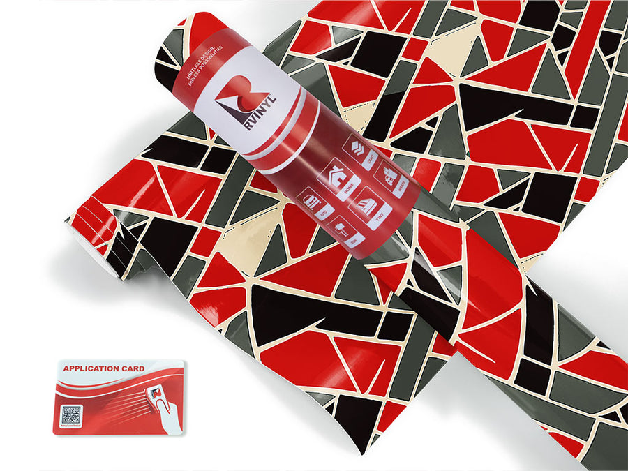 fire bricks mosaic Craft Vinyl Roll