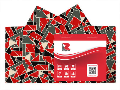 fire bricks mosaic Craft Vinyl Sheet Pack