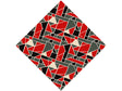 Fire Bricks Mosaic Vinyl Wrap Pattern