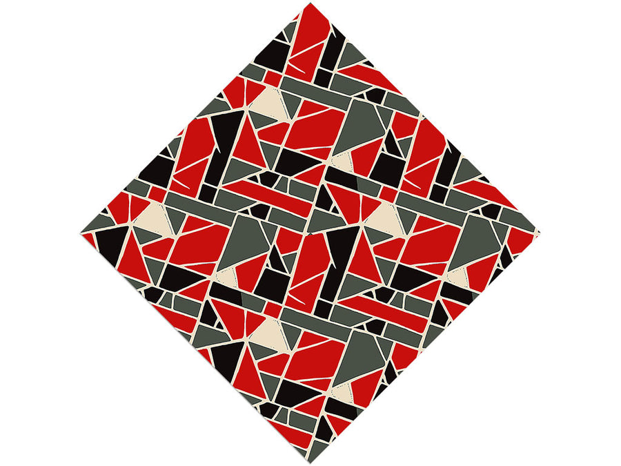 Fire Bricks Mosaic Vinyl Wrap Pattern