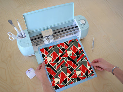 fire bricks mosaic Cricut Compatible Vinyl