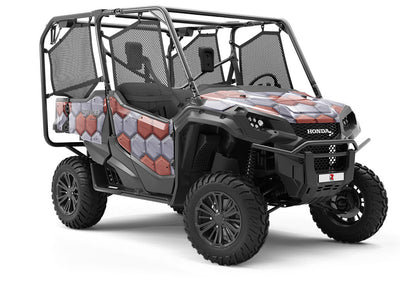 Fire Engine Red Brick Utility Vehicle Vinyl Wrap