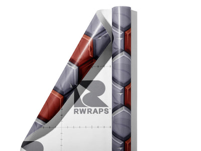 Fire Engine Red Brick Wrap Film Sheets~Rwraps Series 914 Fire Engine Red Brick Scrolled Sheet~4