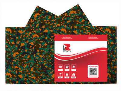 fire napalm camouflage Craft Vinyl Sheet Pack