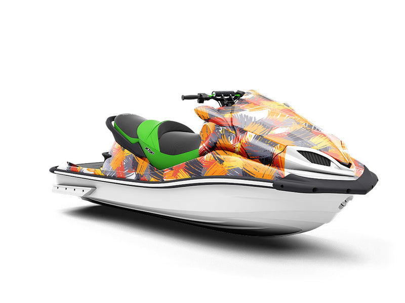 Fire Princess Abstract Jet Ski Vinyl Customized Wrap