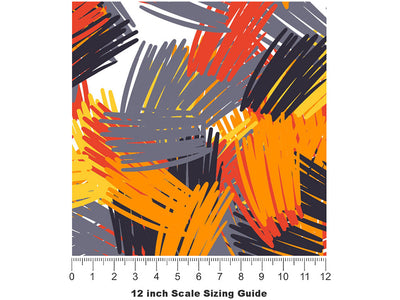 Fire Princess Abstract Vinyl Film Pattern Size 12 inch Scale~Rwraps Fire Princess Abstract Sizing Chart~2