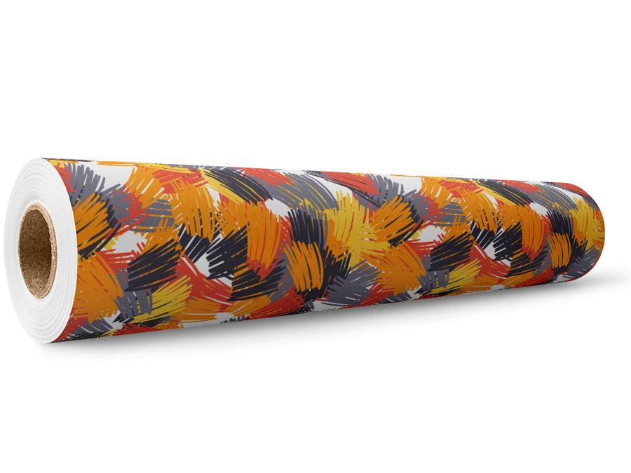 Fire Princess Abstract Wrap Film Wholesale Roll~Rwraps Series 914 Digitally Printed Vinyl Roll~5