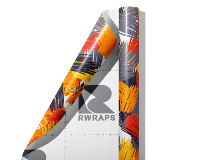 Fire Princess Abstract Wrap Film Sheets~Rwraps Series 914 Fire Princess Abstract Scrolled Sheet~3