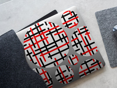 fire type abstract geometric DIY Laptop Stickers