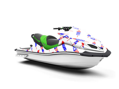 Fireworks Ready Americana Jet Ski Vinyl Customized Wrap