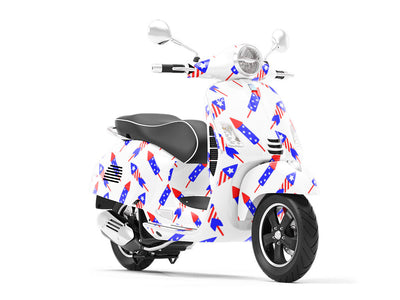 Fireworks Ready Americana Vespa Scooter Wrap Film