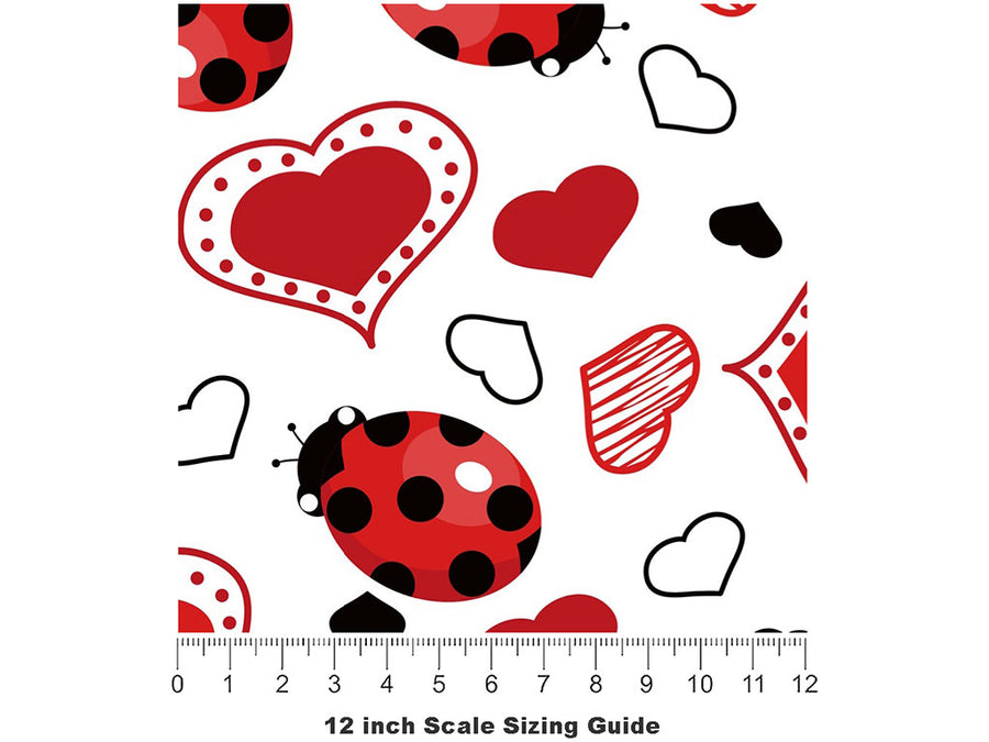 First Love Bug Vinyl Film Pattern Size 12 inch Scale~Rwraps First Love Bug Sizing Chart~2
