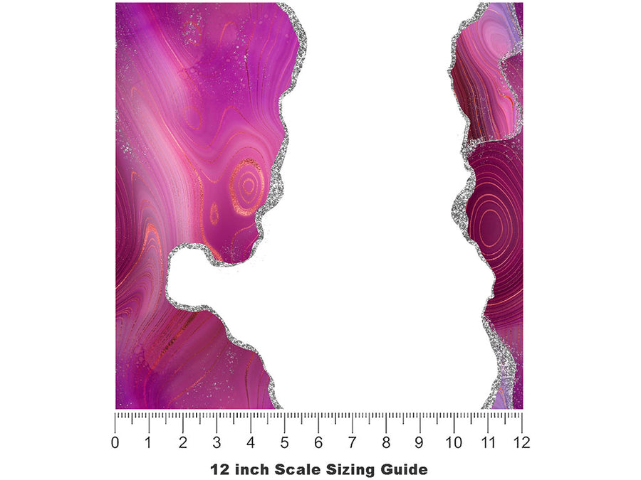 First Sight Gemstone Vinyl Film Pattern Size 12 inch Scale~Rwraps First Sight Gemstone Sizing Chart~2