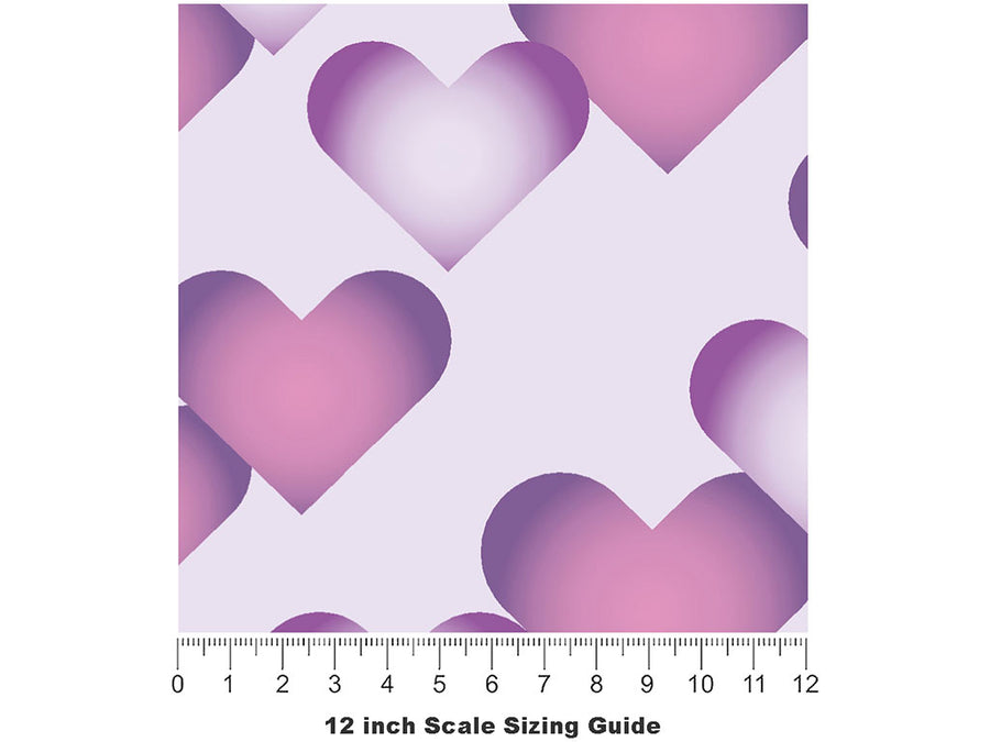 First Sight Heart Vinyl Film Pattern Size 12 inch Scale~Rwraps First Sight Heart Sizing Chart~2