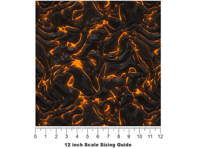 Fissure Vent Lava Vinyl Film Pattern Size 12 inch Scale~Rwraps Fissure Vent Lava Sizing Chart~2