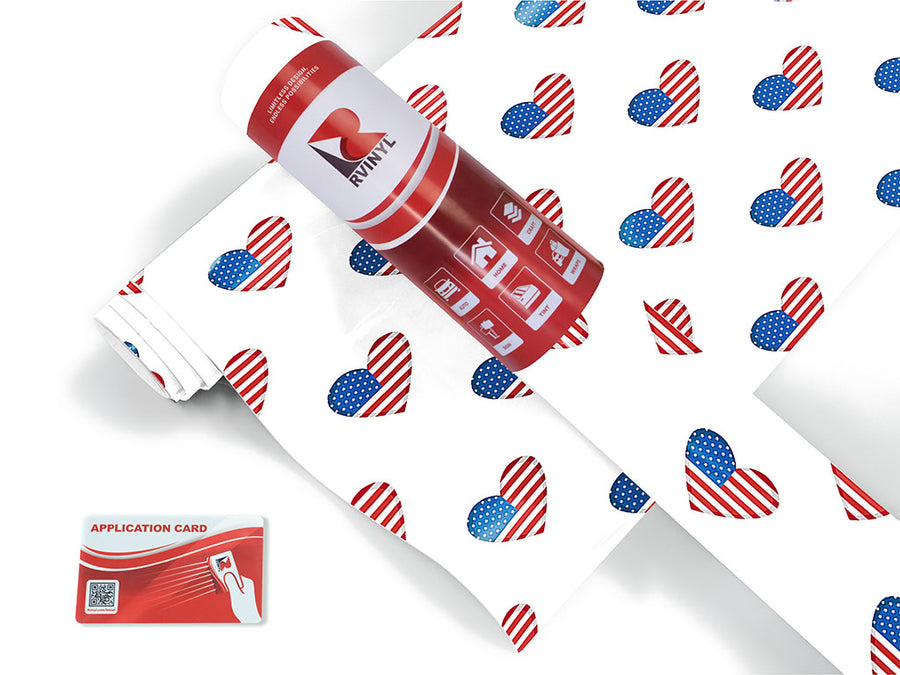flag love  Craft Vinyl Roll