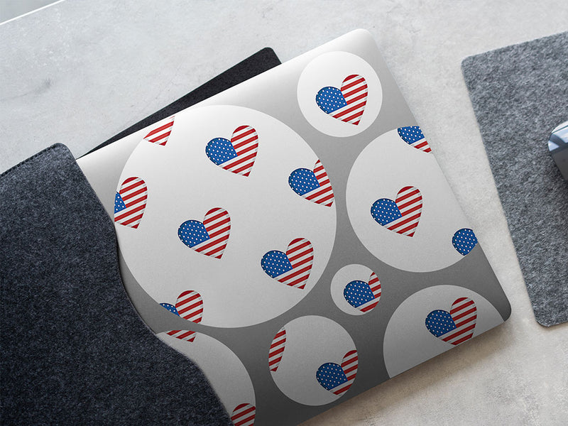 flag love  DIY Laptop Stickers