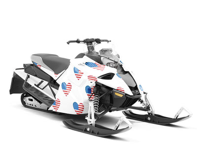 Flag Love Americana Custom Wrapped Snowmobile