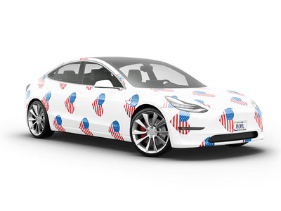 Flag Love Americana Vehicle Vinyl Wrap