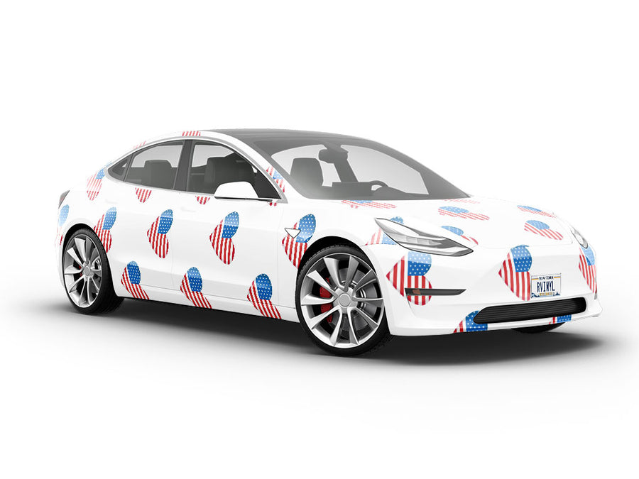 Flag Love Americana Vehicle Vinyl Wrap