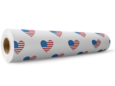 Flag Love Americana Wrap Film Wholesale Roll~Rwraps Series 914 Digitally Printed Vinyl Roll~5