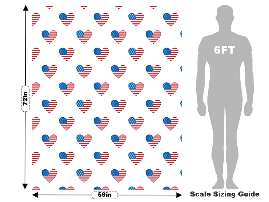 Flag Love Americana Vehicle Wrap Scale~Rwraps Series 914 Flag Love Americana Measurements~2