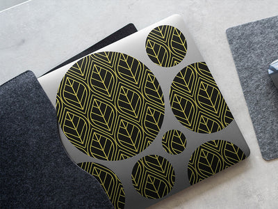 flaked leaf art deco DIY Laptop Stickers