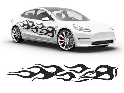 3M Black Flames Body Graphic~Full Side Auto Decal Kit~0
