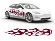 3M Burgundy Flames Body Graphic~Full Side Auto Decal Kit~0