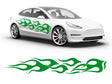 3M Bright Green Flames Body Graphic~Full Side Auto Decal Kit~0