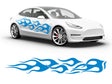 3M Light Blue Flames Body Graphic~Full Side Auto Decal Kit~0