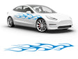 3M Light Blue Flames in the Wind Body Graphic~Full Side Auto Decal Kit~0