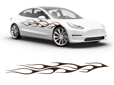 3M Brown Flames in the Wind Body Graphic~Full Side Auto Decal Kit~0