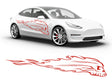 3M Light Red Flaming Skull Body Graphic~Full Side Auto Decal Kit~0