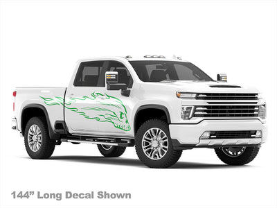 Flaming Skull Truck Custom Vehicle Graphic