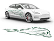 3M Dark Green Flaming Skull Body Graphic~Full Side Auto Decal Kit~0