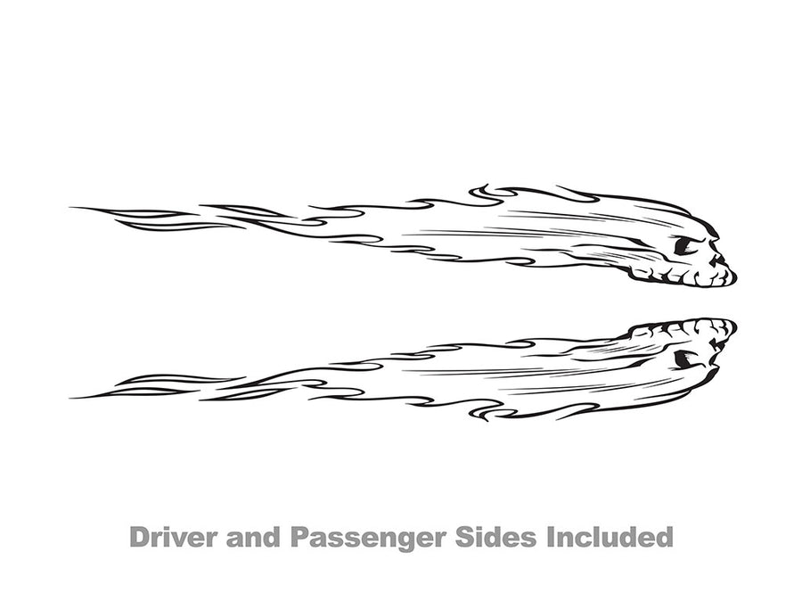 Flaming Skull Vehicle Graphic