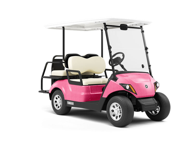 Flamingo  Wood Plank Wrapped Golf Cart