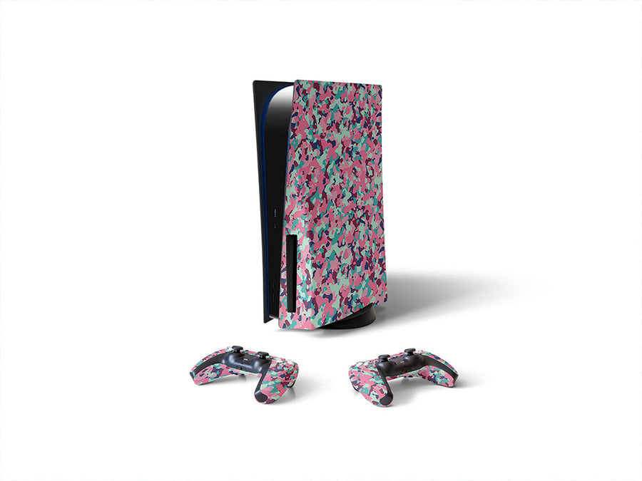 flamingo puzzle camouflage Sony PS5 DIY Skin