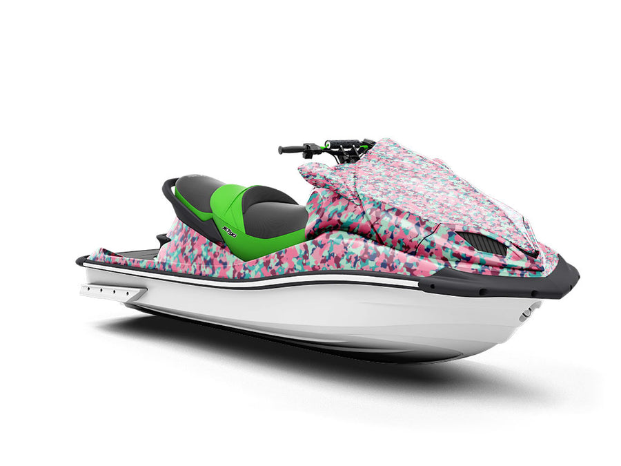 Flamingo Puzzle Camouflage Jet Ski Vinyl Customized Wrap