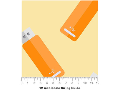 Flash Drive Technology Vinyl Film Pattern Size 12 inch Scale~Rwraps Flash Drive Technology Sizing Chart~3