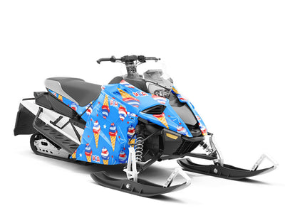 Flavor Swirl Americana Custom Wrapped Snowmobile