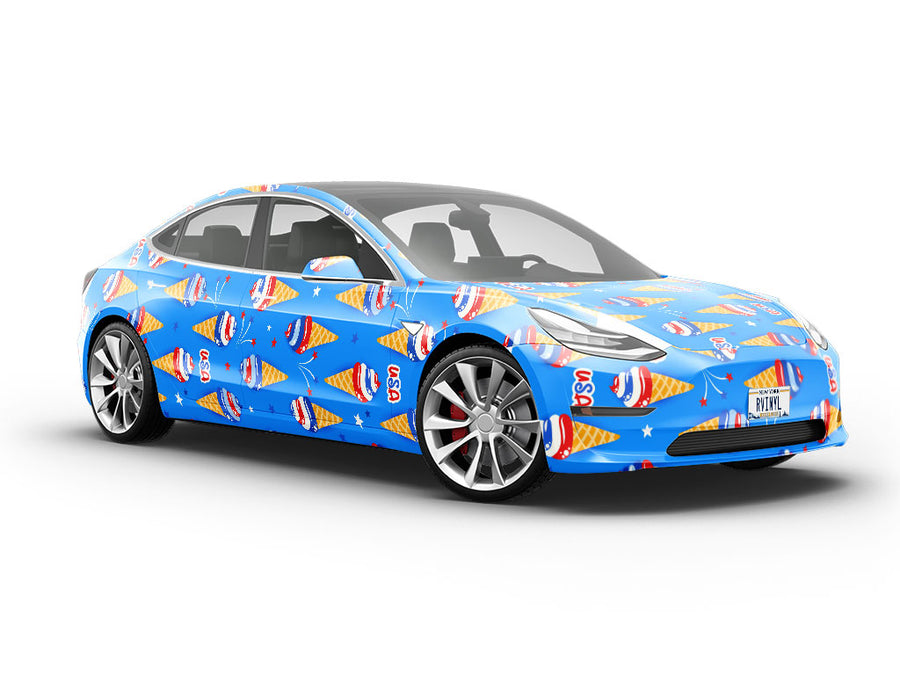 Flavor Swirl Americana Vehicle Vinyl Wrap